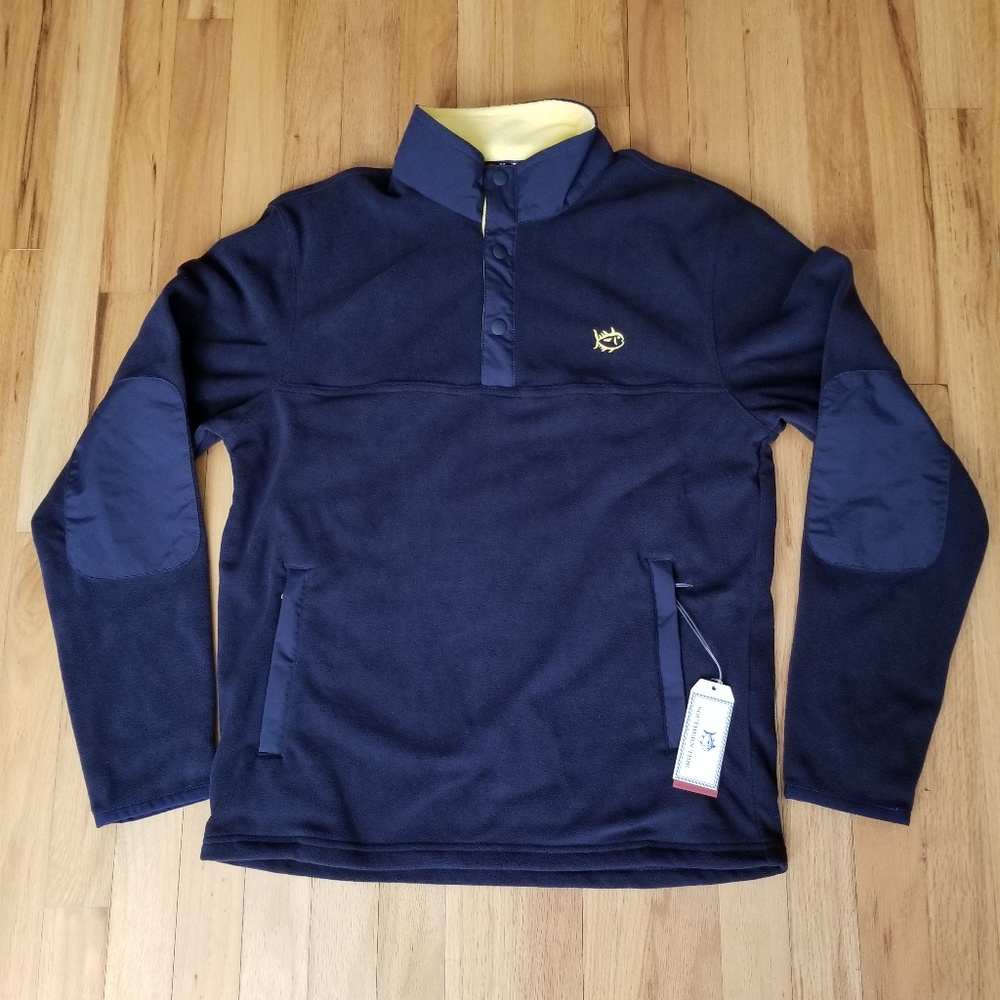 Southern Tide Navigational Fleece Snap Pullover
